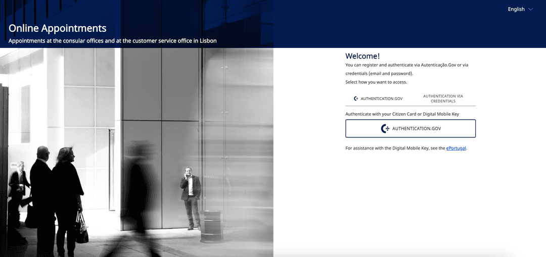Portuguese Embassies Appointments Portal project preview